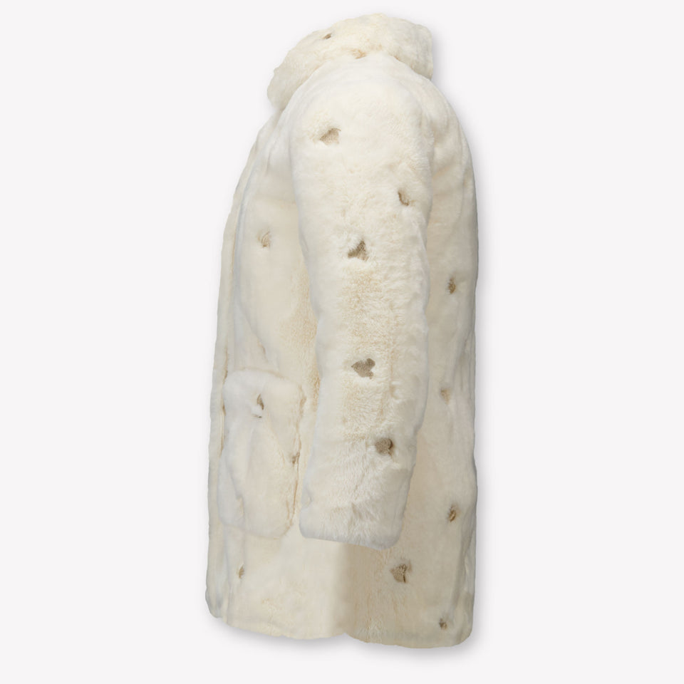 Guess Kinder Meisjes Faux Fur Jassen In Off White