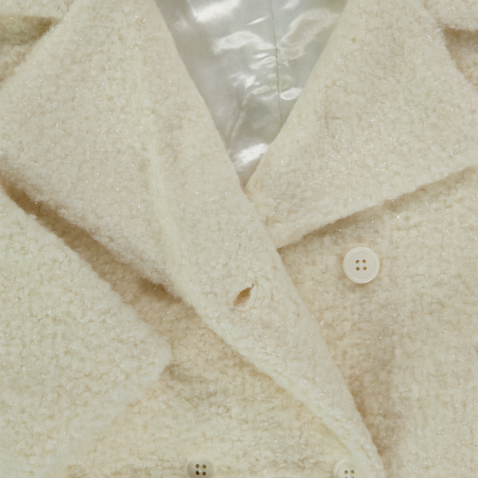 Guess Kinder Meisjes Faux Fur Jassen In Off White