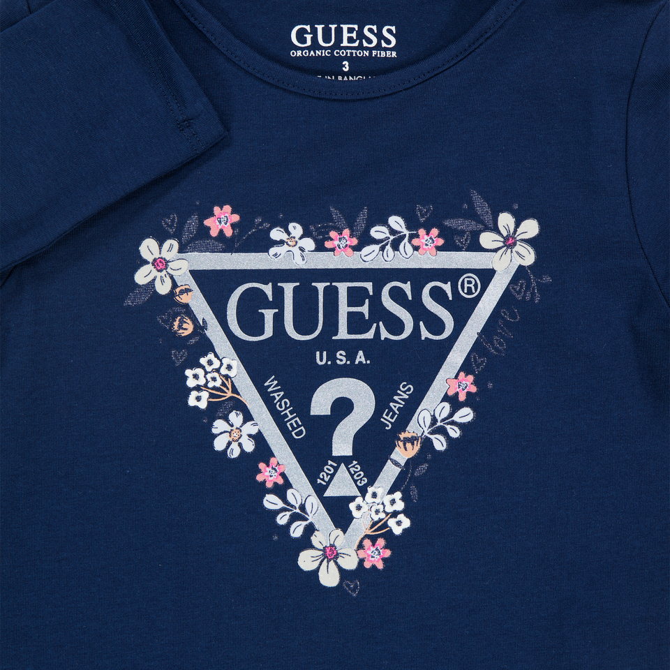 Guess Kinder Meisjes T-Shirt In Navy