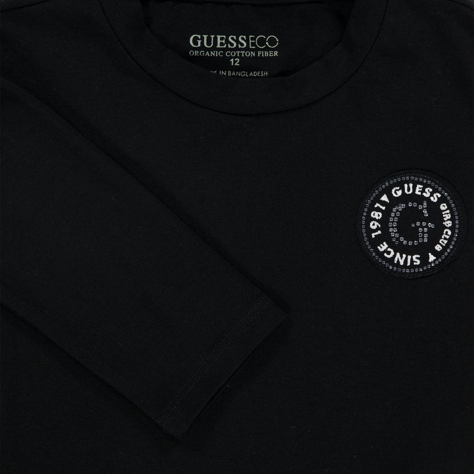 Guess Kinder Meisjes T-Shirt In Zwart