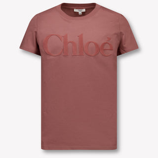 Chloe Kinder Meisjes T-Shirt In Oud Roze