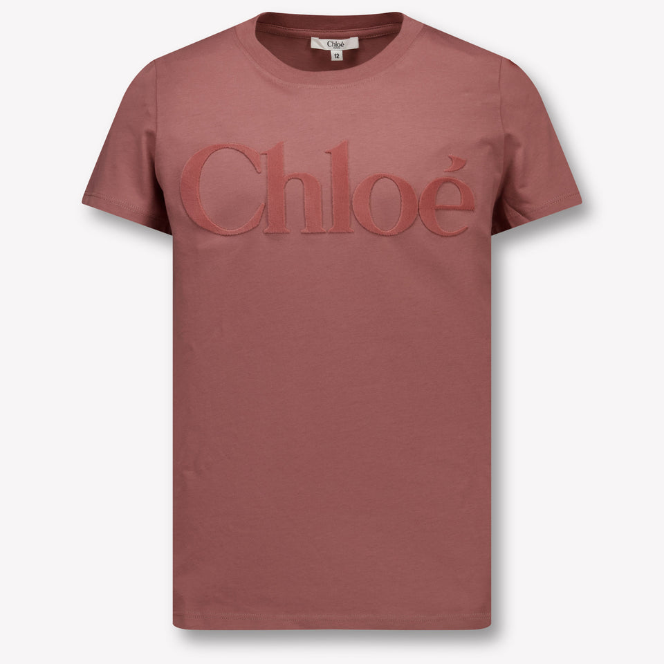Chloe Kinder Meisjes T-Shirt In Oud Roze