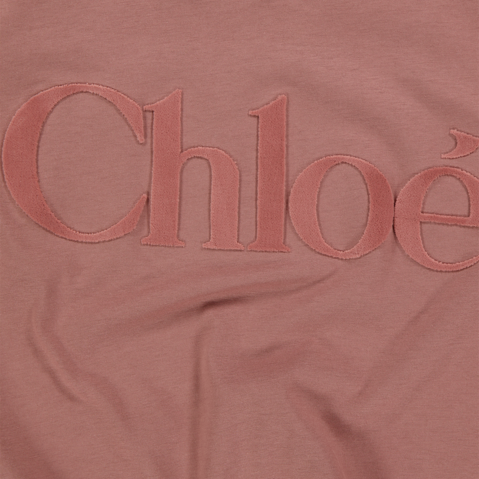Chloe Kinder Meisjes T-Shirt In Oud Roze