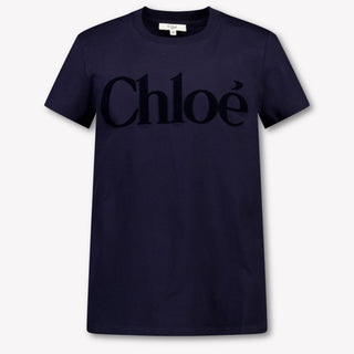 Chloe Kinder Meisjes T-Shirt In Navy