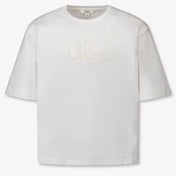 Chloe Kinder Meisjes T-Shirt In Off White