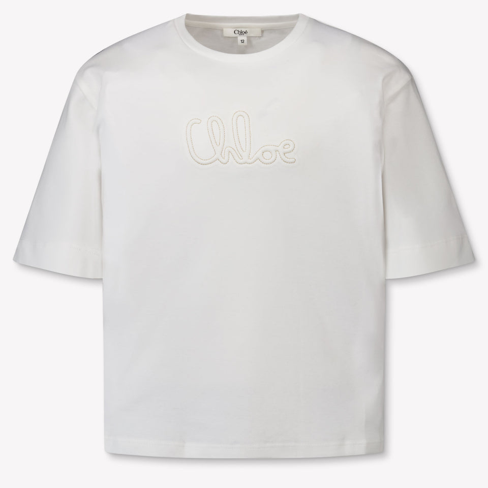 Chloe Kinder Meisjes T-Shirt In Off White