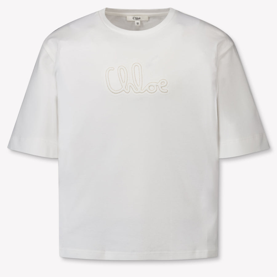 Chloe Kinder Meisjes T-Shirt In Off White