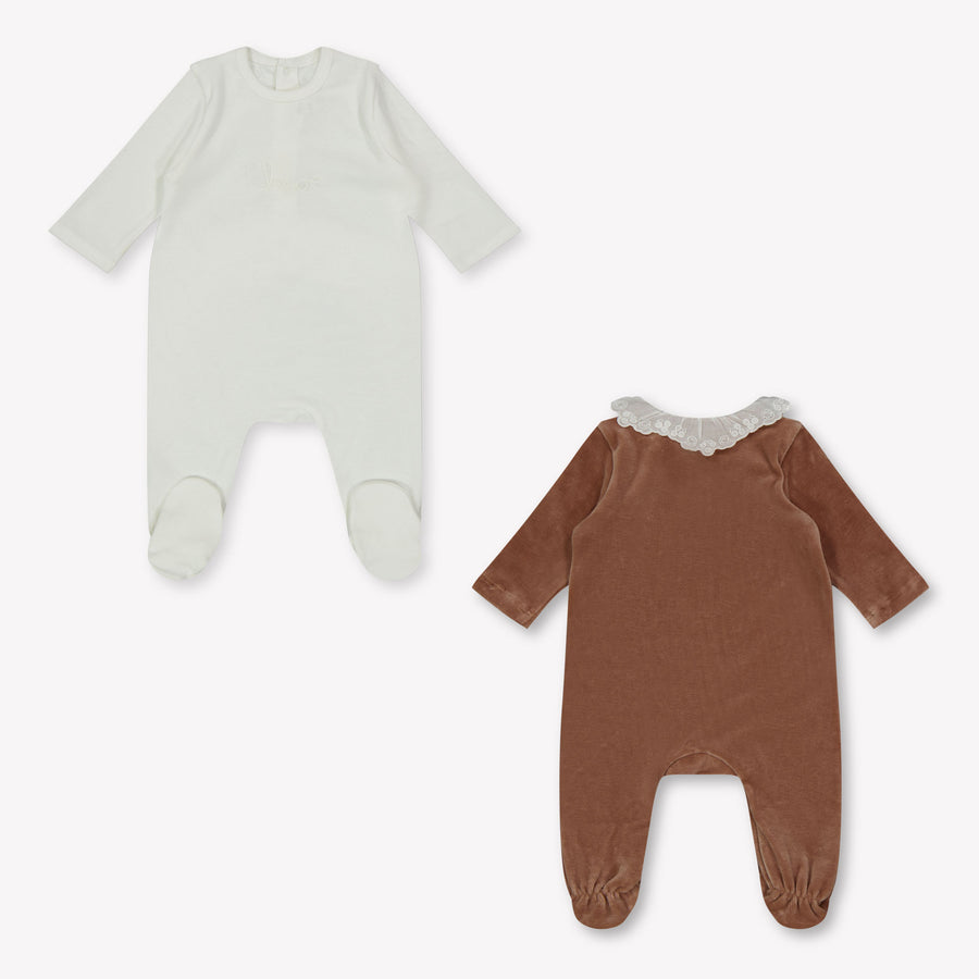 Chloe Baby Meisjes Boxpakje In Licht Bruin