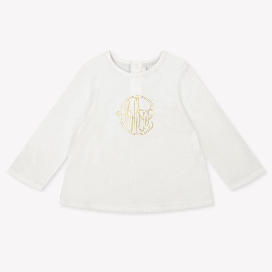 Chloe Baby Meisjes T-Shirt In Off White