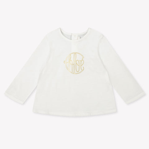 Chloe Baby Meisjes T-Shirt In Off White