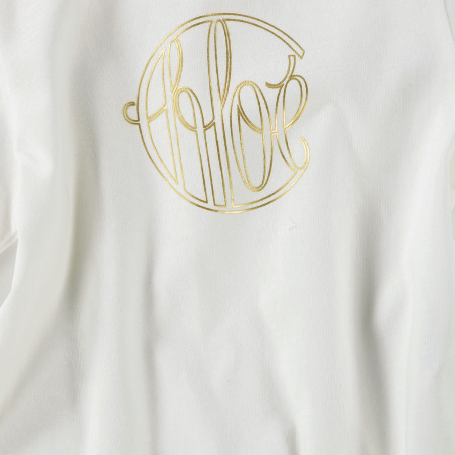 Chloe Baby Meisjes T-Shirt In Off White