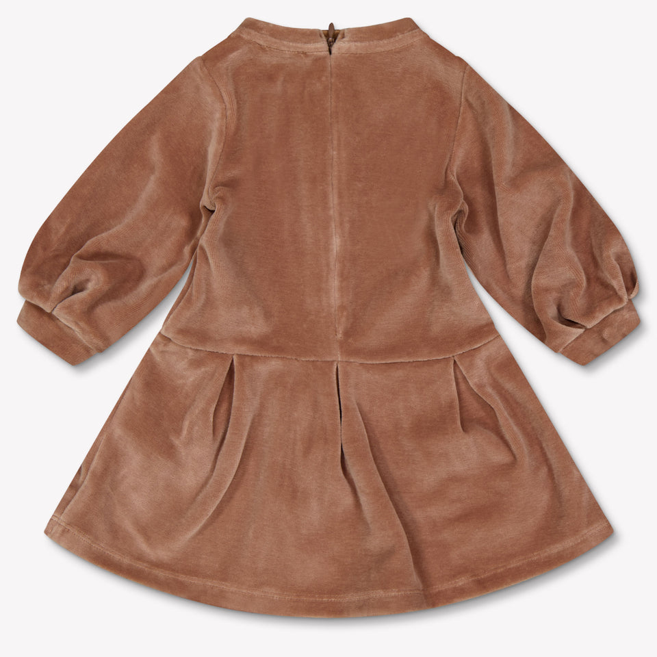 Chloe Baby Meisjes Jurk In Licht Bruin