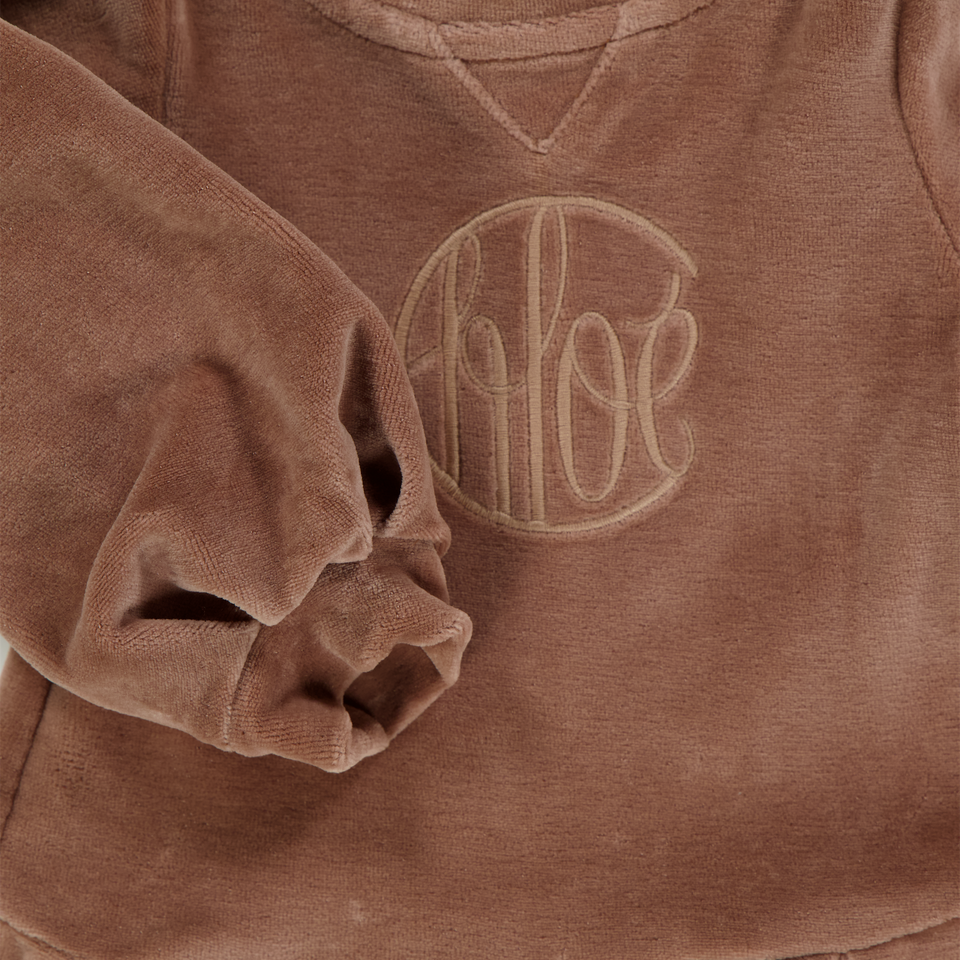 Chloe Baby Meisjes Jurk In Licht Bruin