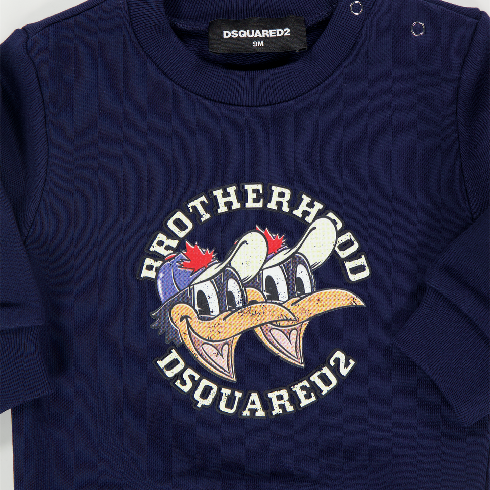 Dsquared2 Baby Jongens Trui In Blauw