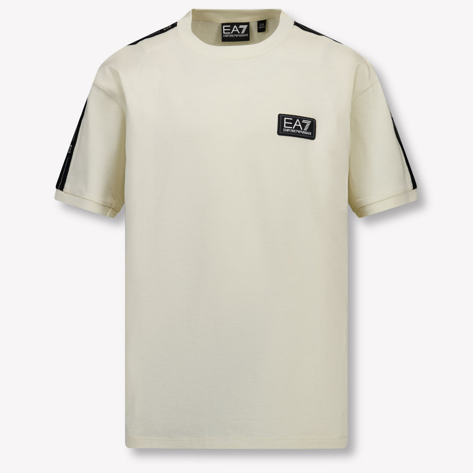 EA7 Kinder Jongens T-Shirt In Off White