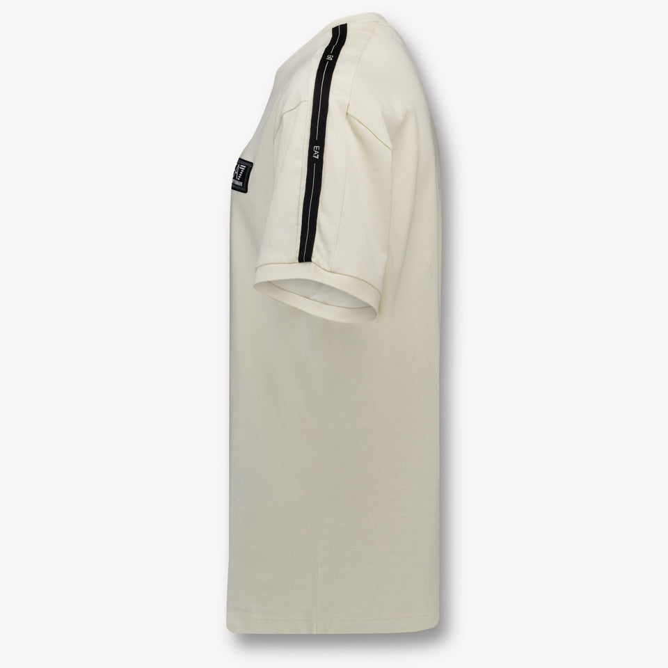 EA7 Kinder Jongens T-Shirt In Off White