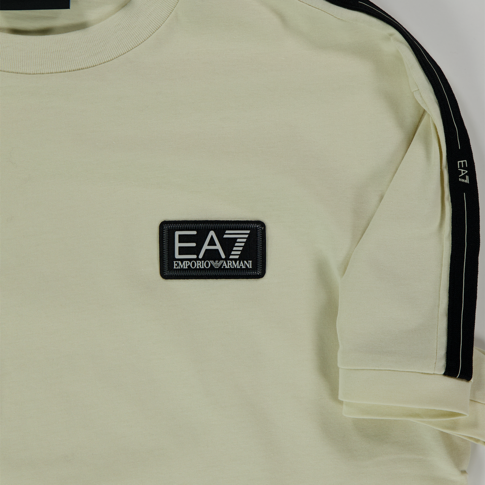EA7 Kinder Jongens T-Shirt In Off White