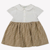 Fendi Baby Meisjes Jurk In Beige