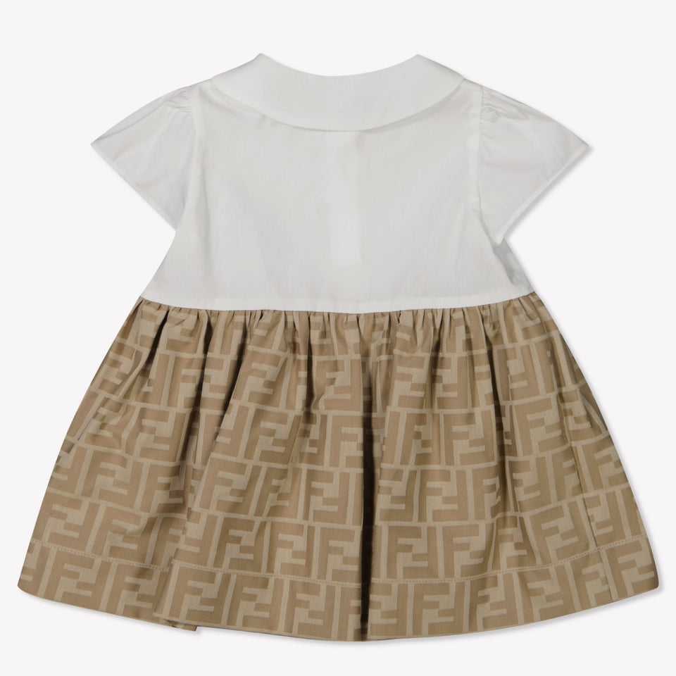 Fendi Baby Meisjes Jurk In Beige