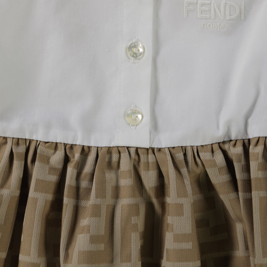 Fendi Baby Meisjes Jurk In Beige