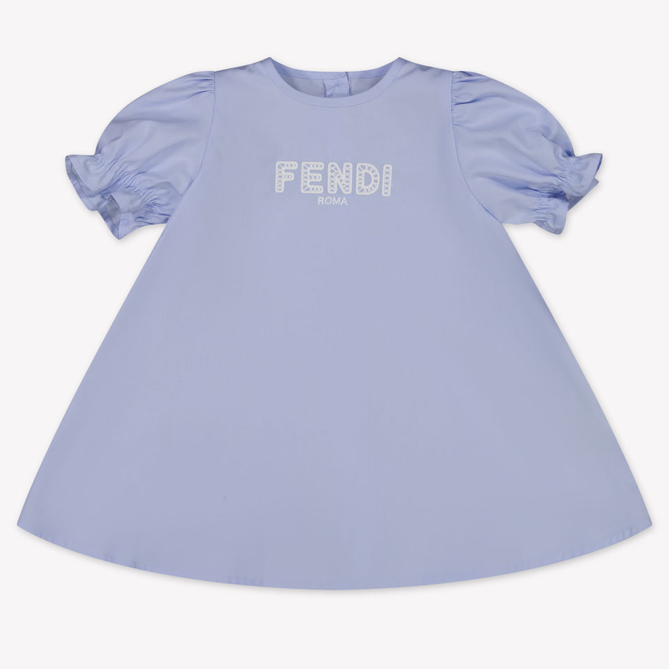 Fendi Baby Meisjes Jurk In Licht Blauw
