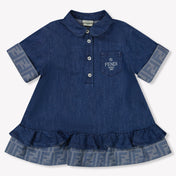 Fendi Baby Meisjes Jurk In Navy