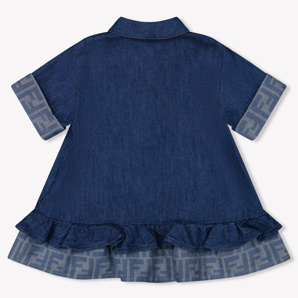 Fendi Baby Meisjes Jurk In Navy