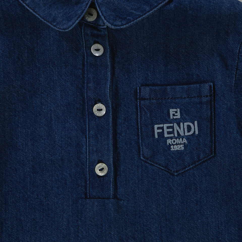 Fendi Baby Meisjes Jurk In Navy