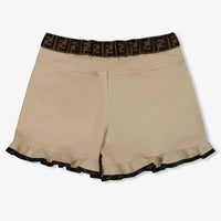 Fendi Baby Meisjes Shorts In Beige
