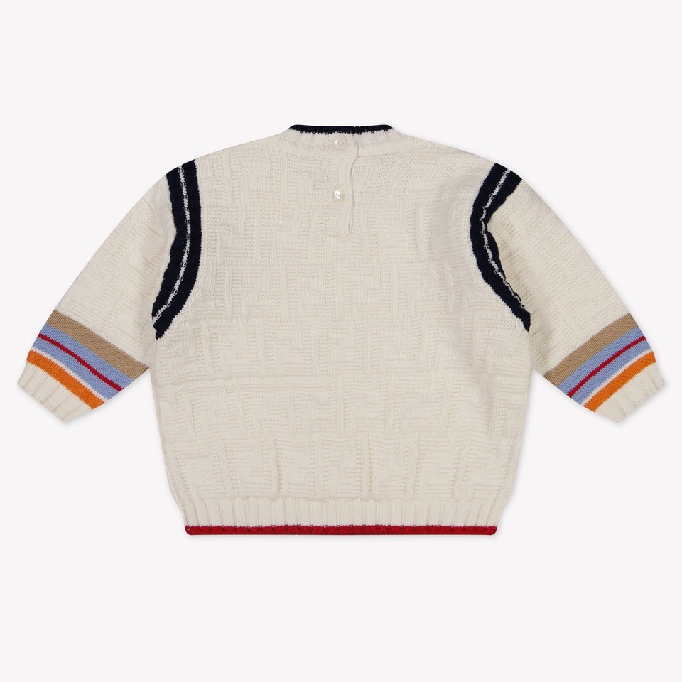 Fendi Baby Jongens Trui In Off White