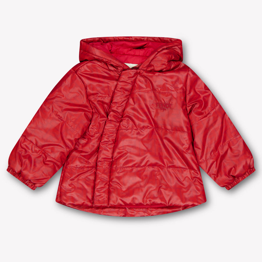 Fendi Baby Unisex Winterjas In Rood