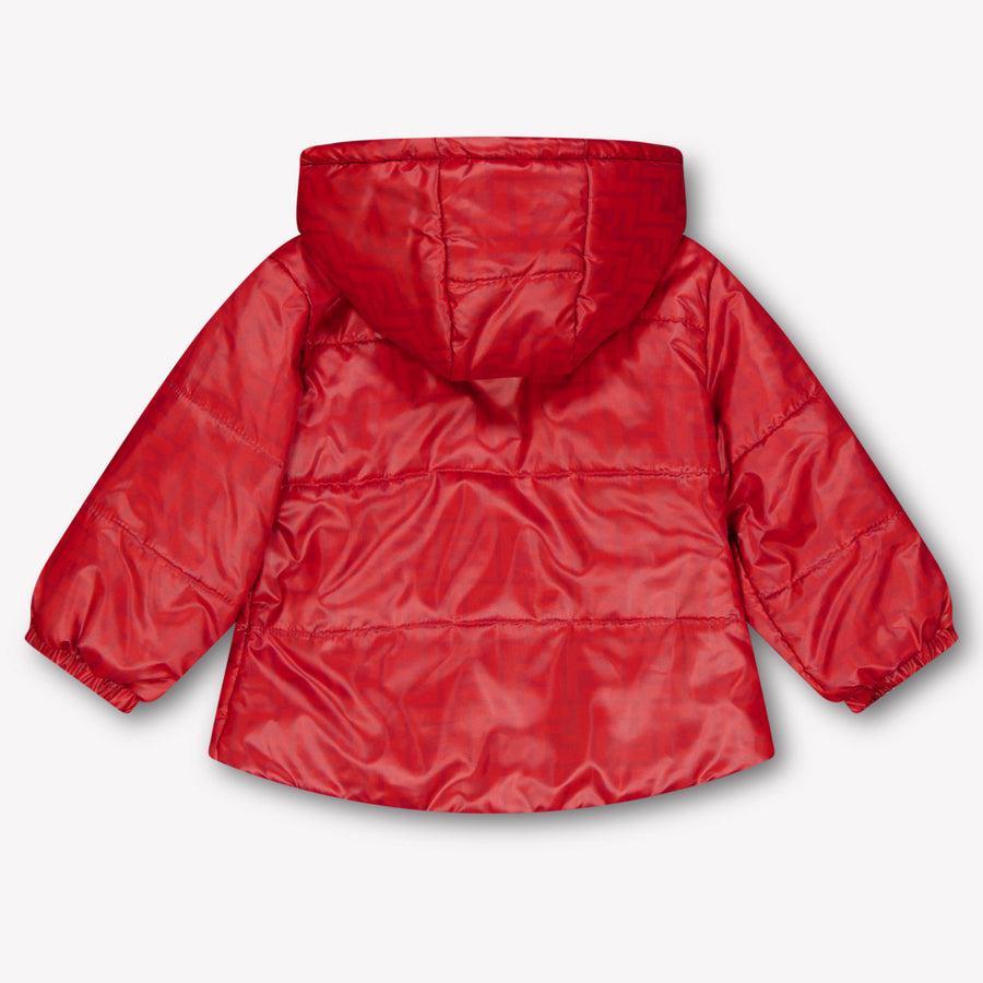 Fendi Baby Unisex Winterjas In Rood