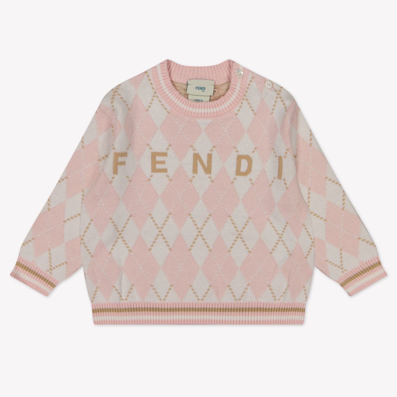 Fendi Baby Unisex Trui In Licht Roze