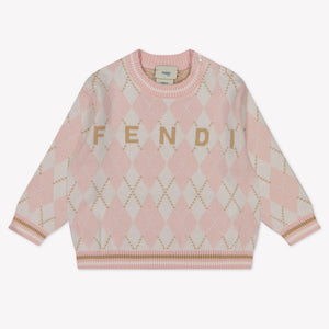 Fendi Baby Unisex Trui In Licht Roze