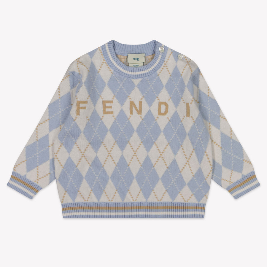 Fendi Baby Unisex Trui In Licht Blauw
