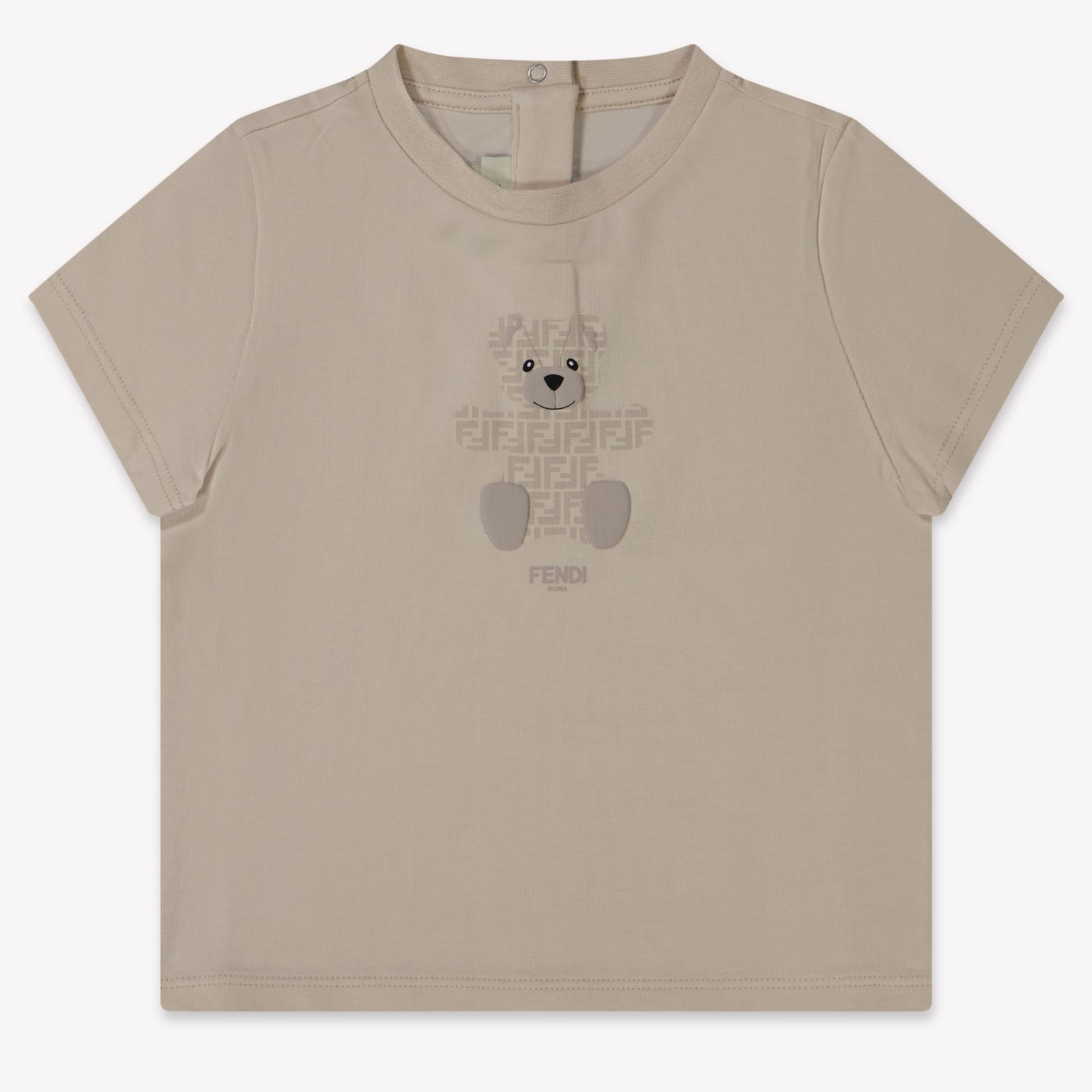 Fendi Baby Unisex T-Shirt In Beige