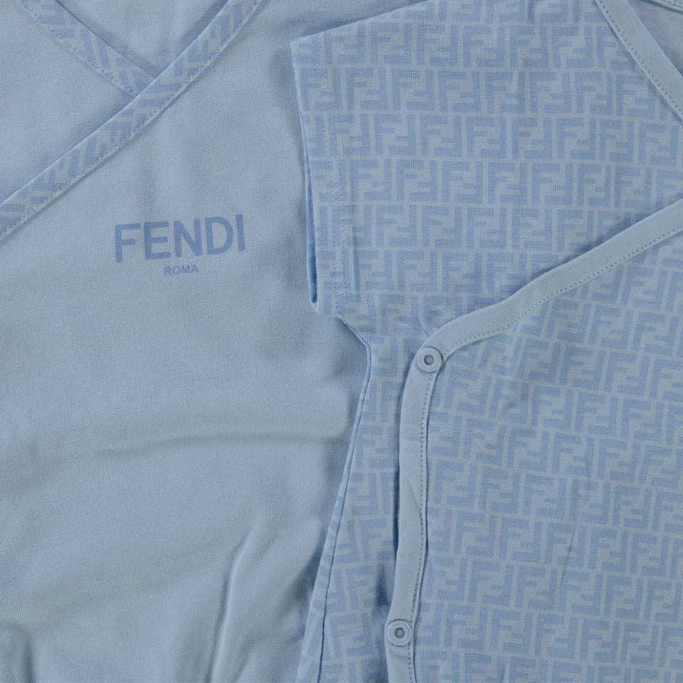 Fendi Baby Unisex Boxpakje In Licht Blauw