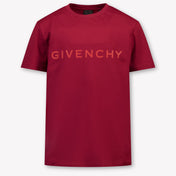 Givenchy Kinder Jongens T-Shirt In Bordeaux