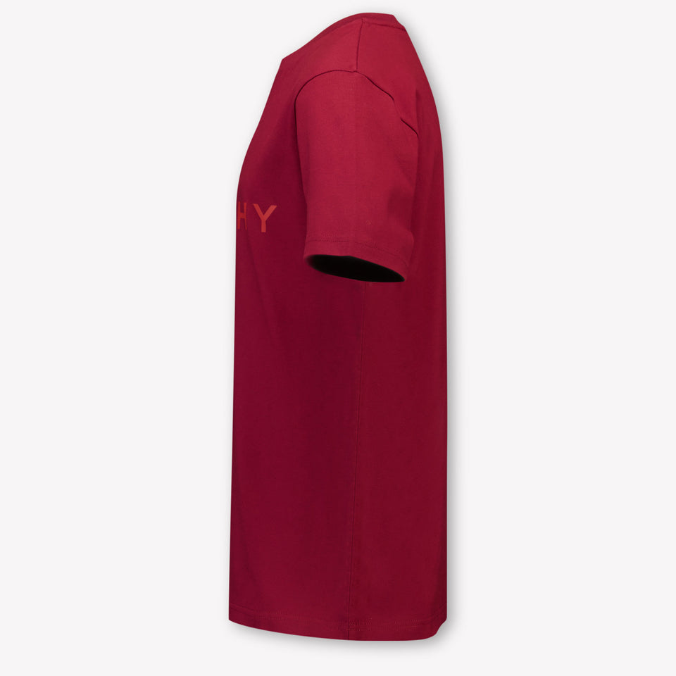 Givenchy Kinder Jongens T-Shirt In Bordeaux