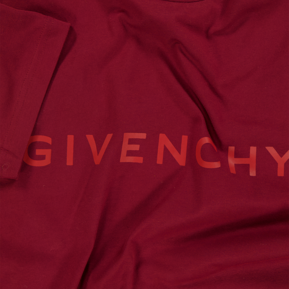 Givenchy Kinder Jongens T-Shirt In Bordeaux