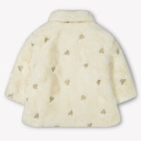 Guess Baby Meisjes Faux Fur Jas in Offwhite
