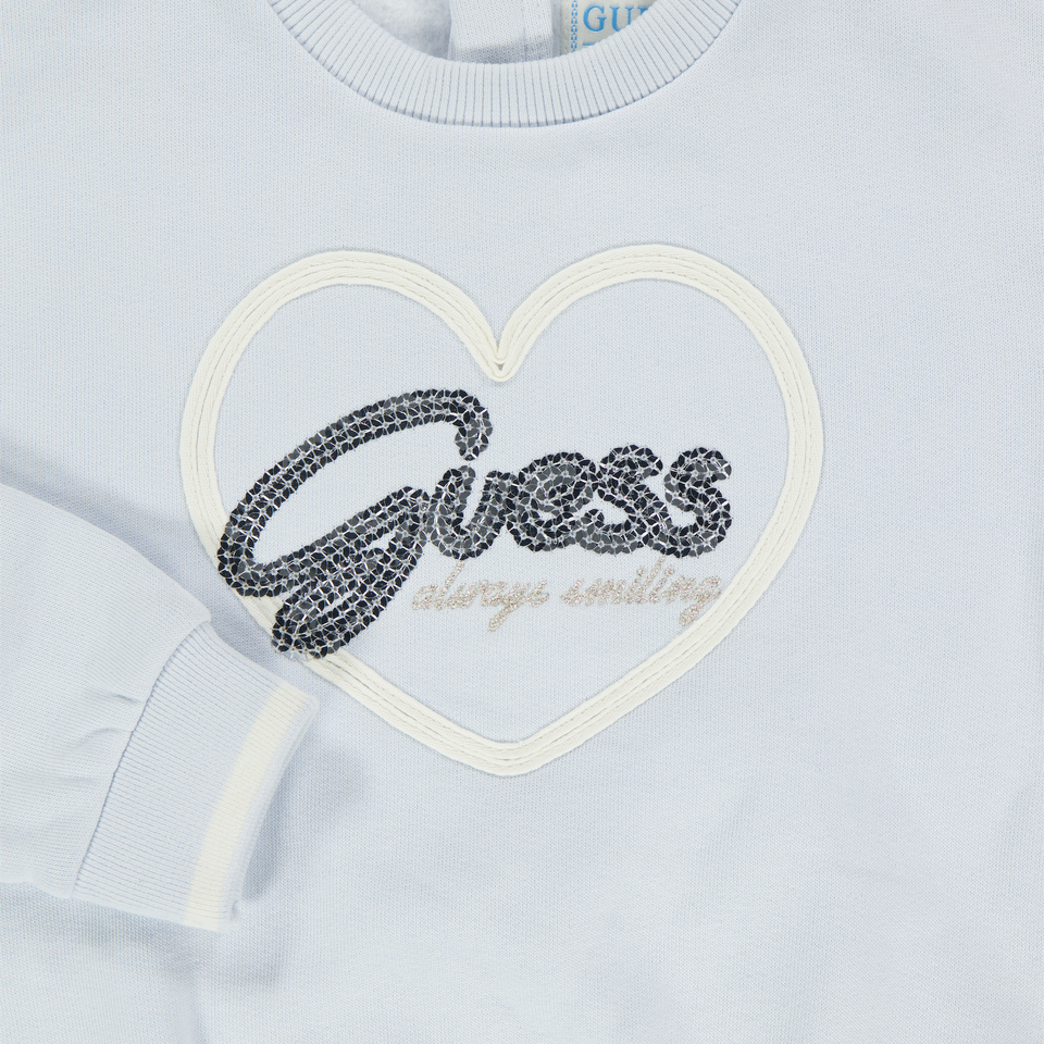 Guess Baby Meisjes Trui In Licht Blauw