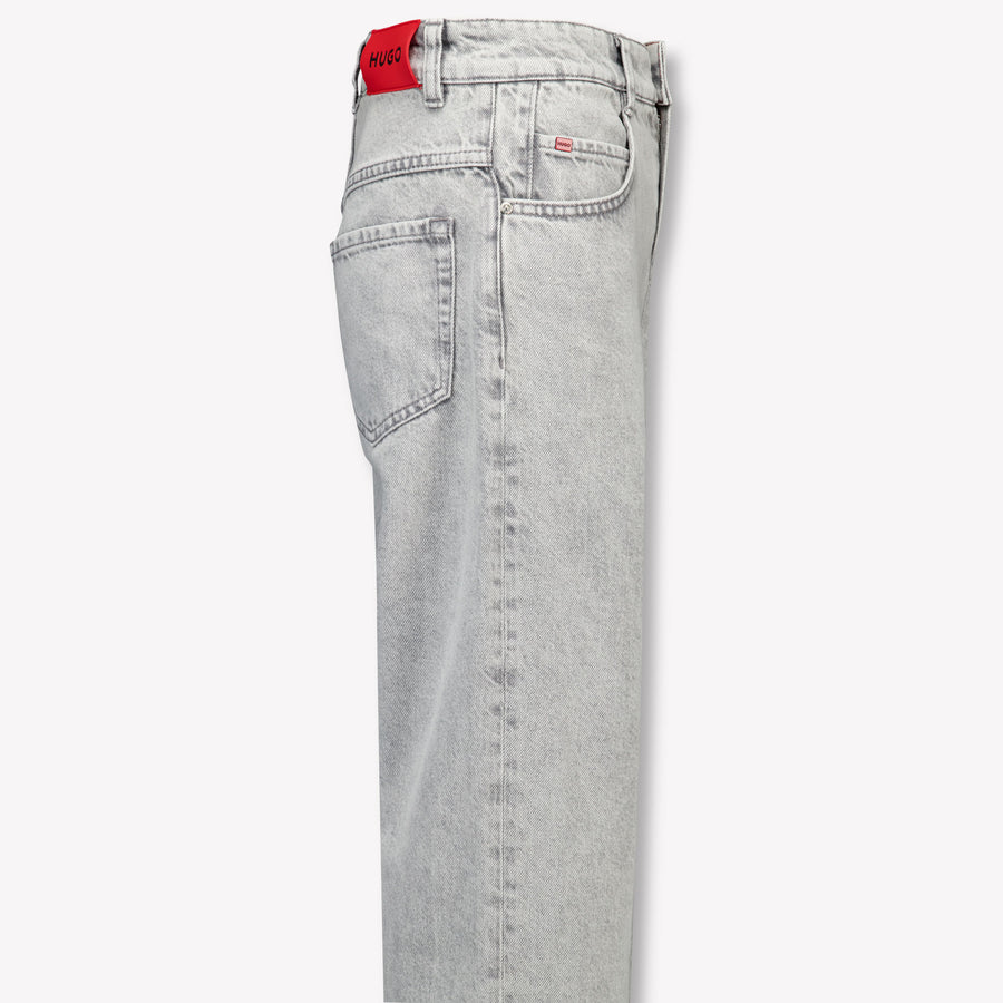 HUGO Kinder Jongens Jeans In Licht Grijs