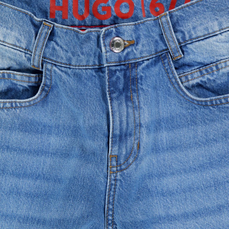 HUGO Kinder Jongens Jeans In Blauw