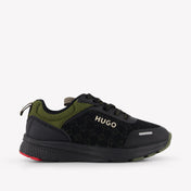 HUGO Jongens Sneakers In Zwart