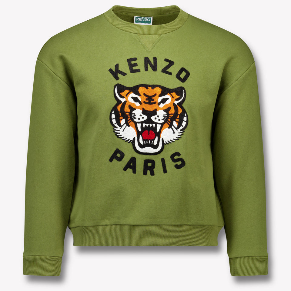 Kenzo kids Kinder Jongens Trui In Olijf Groen