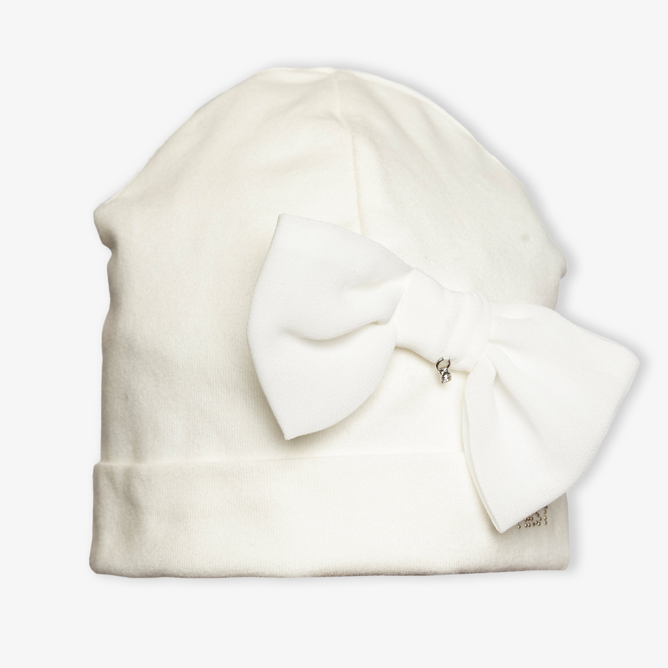 First Baby Meisjes Muts In Off White