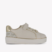 Michael Kors Jem Mcclain Ps Meisjes Sneakers In Off White