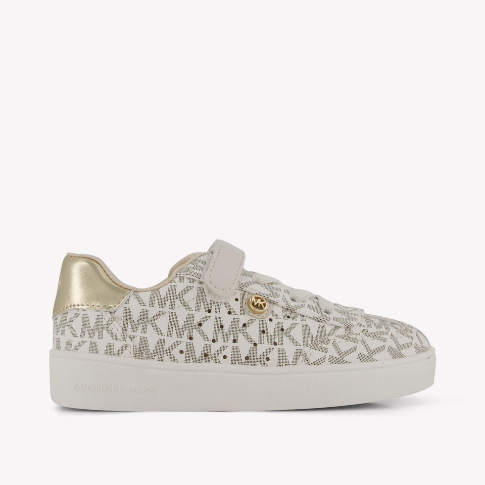 Michael Kors Jem Scotty Ps Meisjes Sneakers In Off White