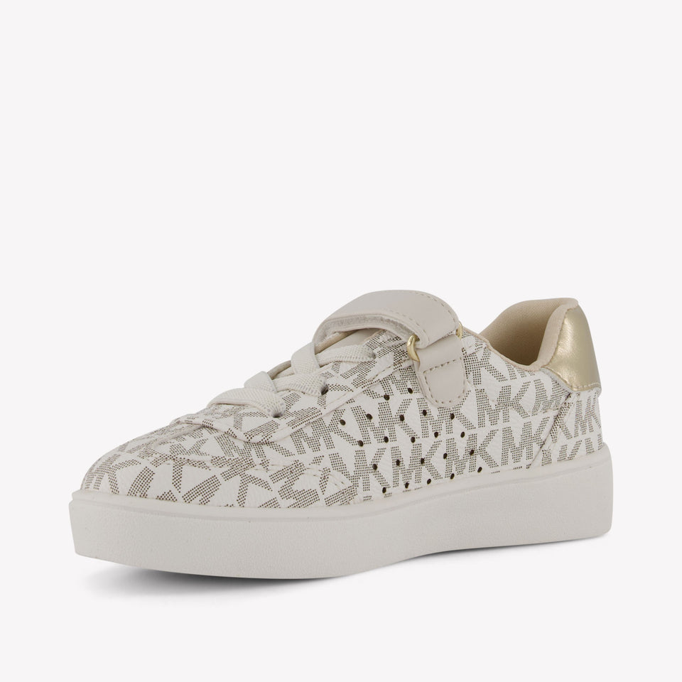 Michael Kors Jem Scotty Ps Meisjes Sneakers In Off White